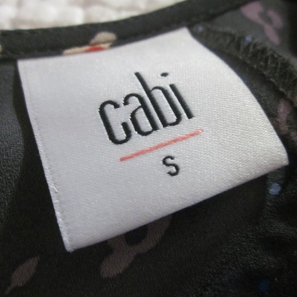 CAbi  Dress S Muse Floral Print Flutter Sleeve #3828 - Picture 3 of 10